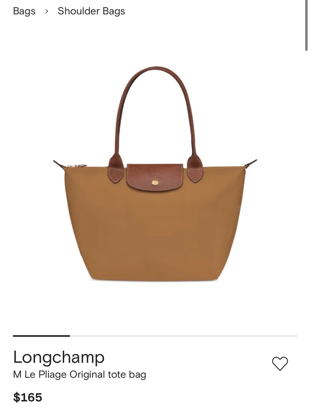 Like new Longchamp M Le Pliage Original tote bag